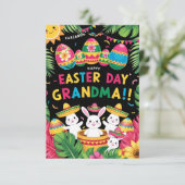 Frohe Ostern Urgroßmutter! (Malvorlage) Dankeskarte (Stehend Vorderseite)