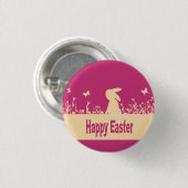 Frohe Ostern, verträumter Hase Button (Vorne & Hinten)