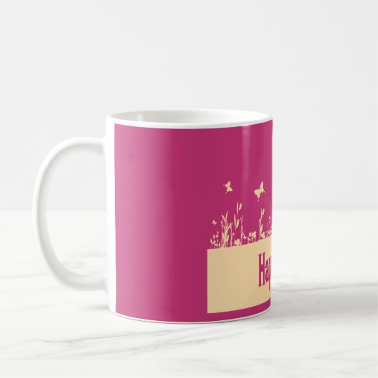 Frohe Ostern, verträumter Hase Kaffeetasse (Links)