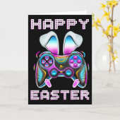 Frohe Ostern Videospiel-Controller Lustiger Gamer- Karte (Gelbe Blume)