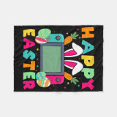 Frohe Ostern Videospiel Hase Gaming Controller Ga Fleecedecke (Vorderseite (Horizontal))