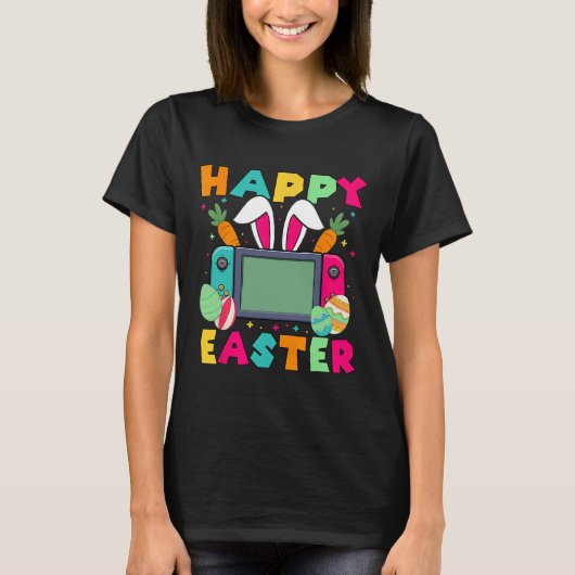 Frohe Ostern Videospiel Hase Gaming Controller Ga T-Shirt (Vorderseite)