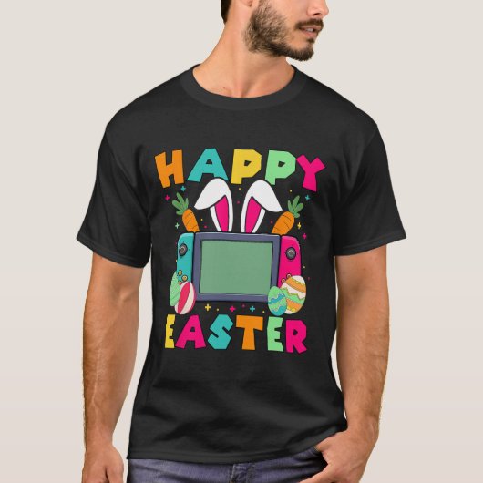 Frohe Ostern Videospiel Hase Gaming Controller Ga T-Shirt (Vorderseite)
