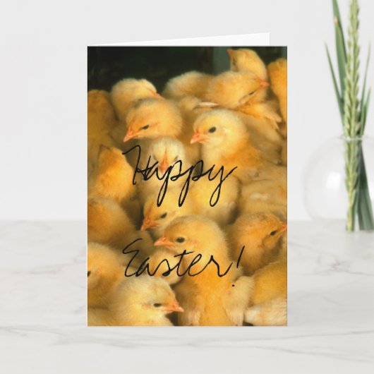 Frohe Ostern! Viel Chicks Feiertagskarte (Vorderseite)
