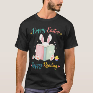 Frohe Ostern, viel Spaß beim Lesen, Hasendesign fü T-Shirt