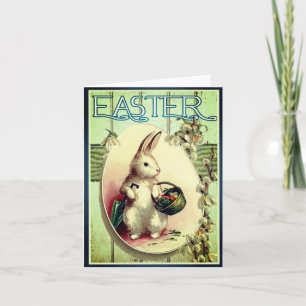 Frohe Ostern Vintage-Bild von Osterkarte Karte