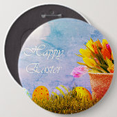Frohe Ostern Vintage Button (Vorne & Hinten)