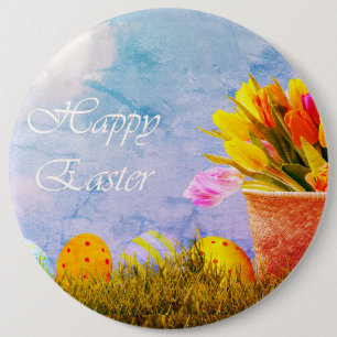 Frohe Ostern Vintage Button