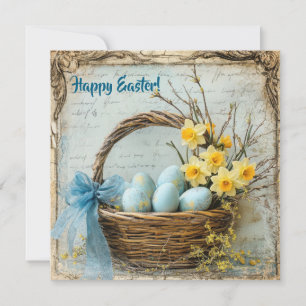 Frohe Ostern Vintage-Grußkarte Feiertagskarte