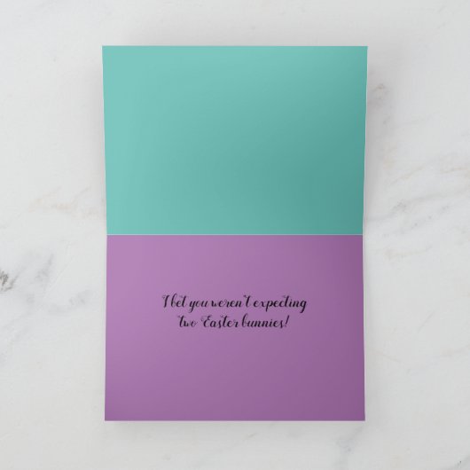 Frohe Ostern von 2 Ostern Llamas Karte (Innenseite)