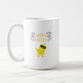 Frohe Ostern von einem Coolen Kätzchen auf einem Kaffeetasse