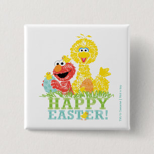 Frohe Ostern von Elmo & Big Bird Button