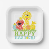 Frohe Ostern von Elmo & Big Bird Pappteller (Vorderseite)