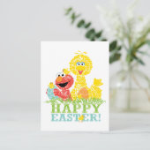 Frohe Ostern von Elmo & Big Bird Postkarte (Stehend Vorderseite)