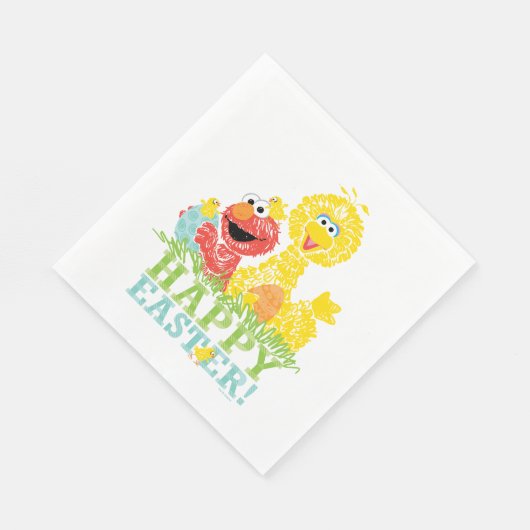 Frohe Ostern von Elmo & Big Bird Serviette (Ecke)