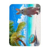 Frohe Ostern von Florida Beach mit Osterhasen Magnet (Vertikal)