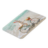 Frohe Ostern von Florida Bicycle Bunny am Strand Magnet (Linke Seite)