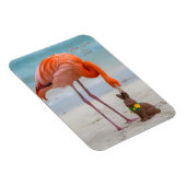 Frohe Ostern von Florida Flamingo am Strand Magnet (Rechte Seite)