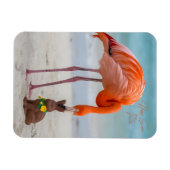 Frohe Ostern von Florida Flamingo am Strand Magnet (Horizontal)