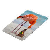 Frohe Ostern von Florida Flamingo am Strand Magnet (Linke Seite)
