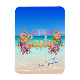 Frohe Ostern von Floridas tropischem Strand Magnet