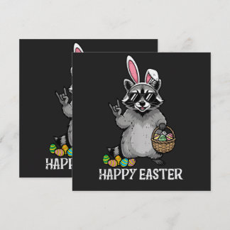 Frohe Ostern Waschbär Hase