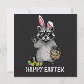 Frohe Ostern Waschbär Hase (Vorderseite)