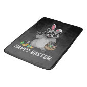 Frohe Ostern Waschbär Hase Badematte (Schrägansicht)
