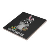 Frohe Ostern Waschbär Hase Fliese (Seite)