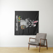 Frohe Ostern Waschbär Hase Wandteppich (Beispiel (Horizontal))