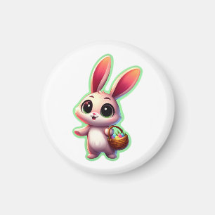 Frohe Ostern Wasserfarben-Hase Magnet