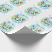 Frohe Ostern Wasserfarbenkarte Geschenkpapier (Ecke)