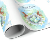 Frohe Ostern Wasserfarbenkarte Geschenkpapier (Rolleneckpunkt)