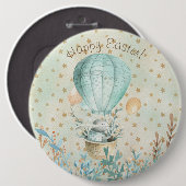 Frohe Ostern! Watercolor Bunny Button (Vorne & Hinten)