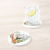 Frohe Ostern! Welpe, Küken, Hase Getränkeuntersetzer (Seite)