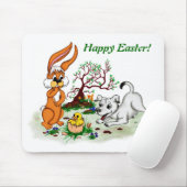 Frohe Ostern! Welpe, Küken, Hase Mousepad (Mit Mouse)