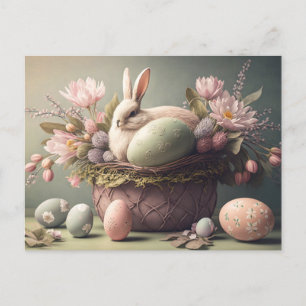 Frohe Ostern Wünsche Pastellfarben Postkarte