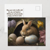 Frohe Ostern Wünsche Postkarte (Vorne/Hinten)