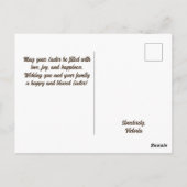 Frohe Ostern Wünsche Postkarte (Rückseite)