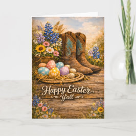 Frohe Ostern Y’all Boots & Wildflowers Karte
