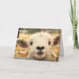 Frohe Ostern zu EWE. Feiertagskarte