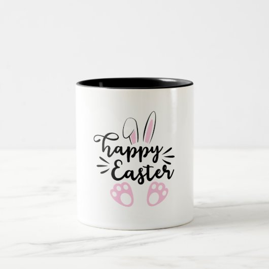 Frohe Ostern Zweifarbige Tasse (Mittel)