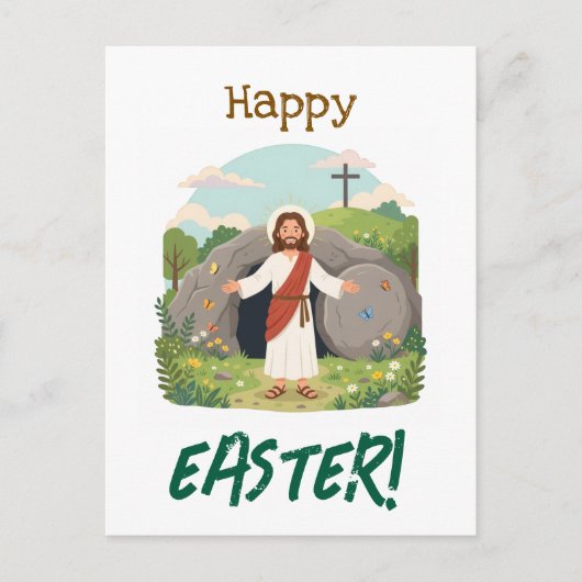 Frohe Osternzeit Beste Wünsche zum Karfreitag Postkarte (Vorderseite)