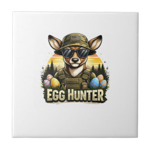 Frohe Ostertag Camo Lustige Jagd Jungen Männer Ost Fliese