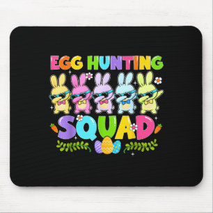 Frohe Ostertag Hase Ei Jagd Trupp Junge Mädchen Mousepad