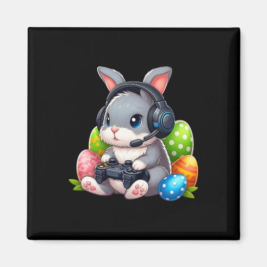 Frohe Ostertage Hase Ei Videospiel Kinder Ich Magnet (Vorne)