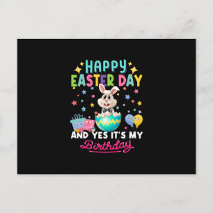 Frohe Ostertage und ja, es ist mein Geburtstag Has Postkarte