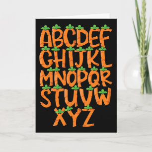 Frohe Ostertagsalphabet Abc Elemeno für Lehrer Karte
