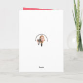 Frohe Ostertochter Glamouröse Katze mit Eiern Feiertagskarte (Rückseite)