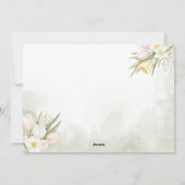 Frohe Ostertulpen, Affodien und Osterhase Feiertagskarte (Rückseite)